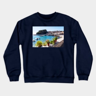 Parga, Preveza, Epirus, Greece Crewneck Sweatshirt